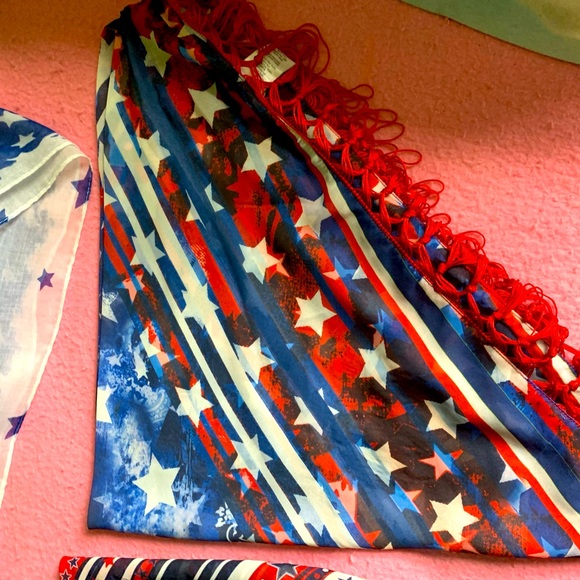 3 Patriotic Scarves. Great for summer celebrations - Picture 3 of 13